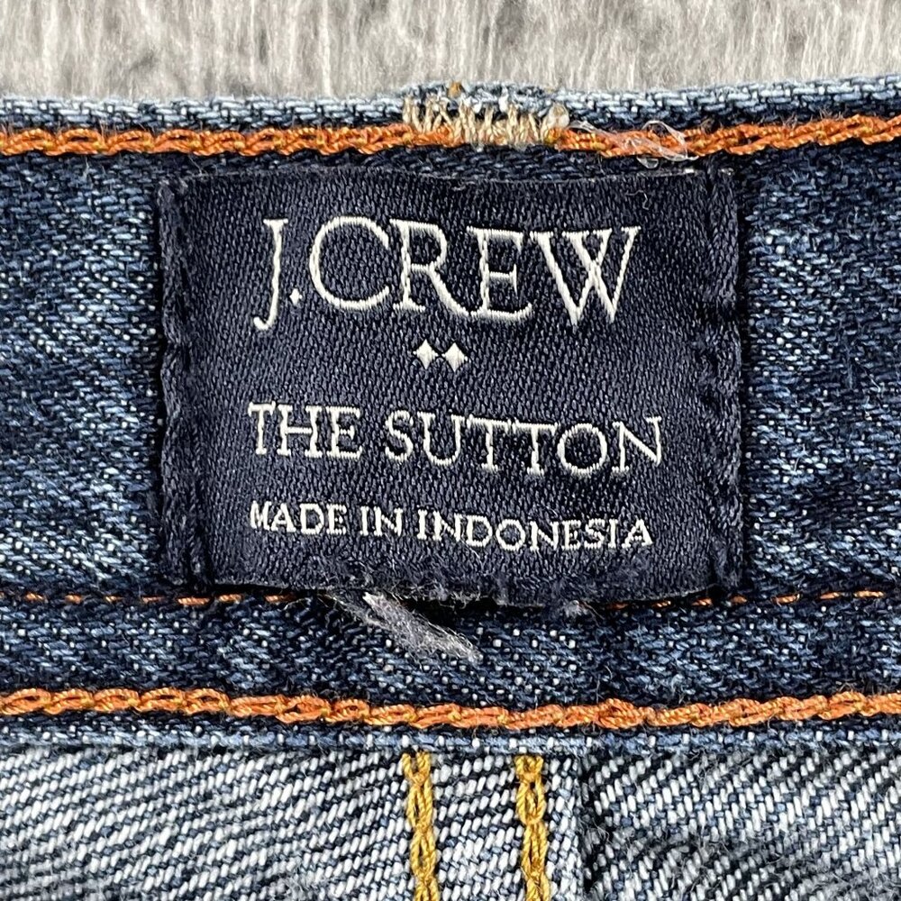 J.Crew Jeans Mens 32x28 the Sutton Dark Wash Straight Leg Denim - Picture 3 of 8